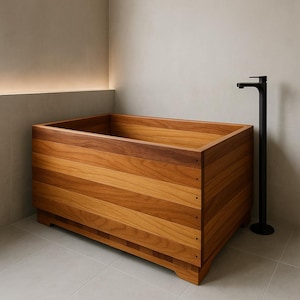 Premium handcrafted wooden bathtub — minimalism, style, and the warmth of natural wood for your bathroom