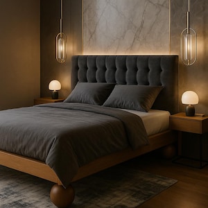 Modern wood legs – solid round sphere ball design – stylish wooden feet for bed, table, sofa or cabinet – durable handmade furniture legs