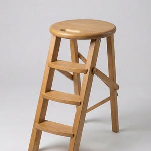 Massivholz-Leiter-Stuhl für Küche, Haus und Bibliothek