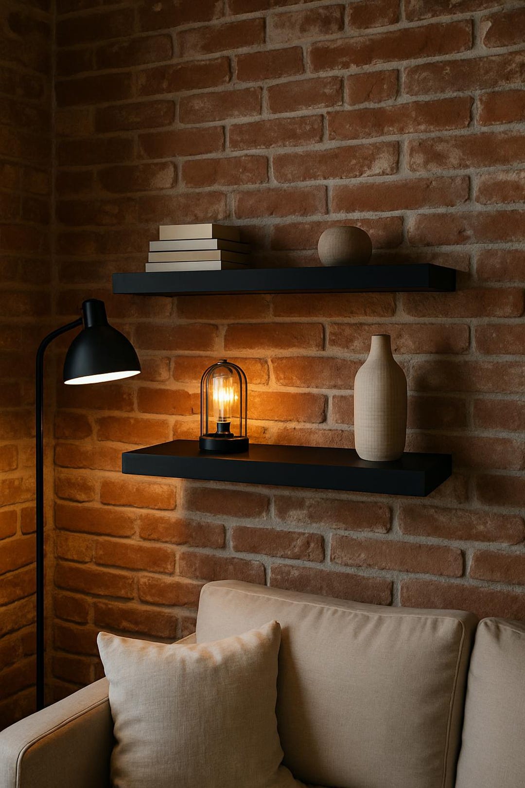 Rustic Floating Wood Shelf – Handmade Wall Storage for Kitchen ...
