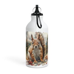 Majestic Squirrel in Nature Sport Water Bottle, Adventure Water Bottle, Outdoor Hydration, Camping Gear, Wildlife Gift, Gift for Pet Lovers