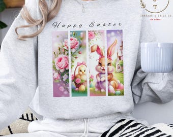 Happy Easter PNG, Retro Easter Png, Easter Bunny Png, Easter Coquette Png, Floral Spring Png, Easter Coquette Png, Brushstroke Easter Png