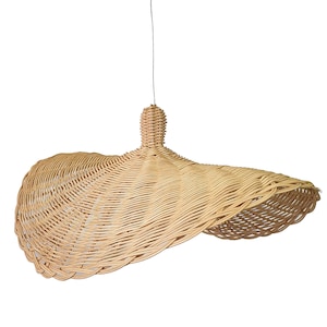 Trendy Rattan, Macrame - Jute - Bamboo - Wicker Pendant Light. Chandelier for Living Room, Bedroom, Office, Restaurant, Hotel, Cafeteria
