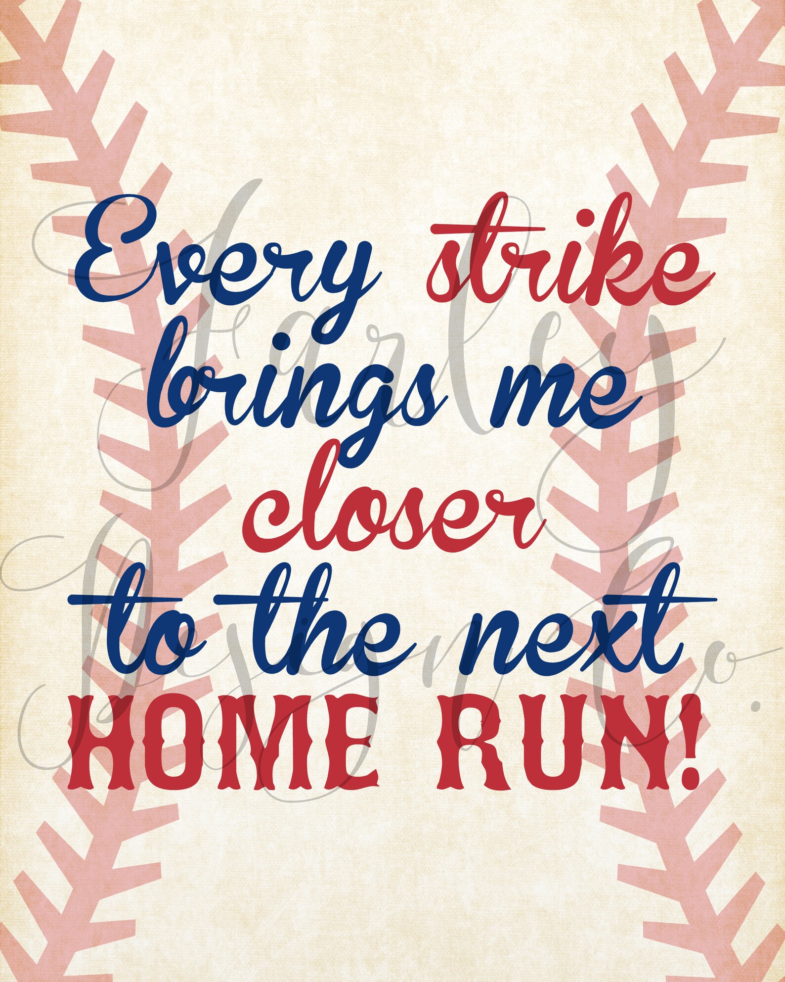 INSTANT DOWNLOAD Baseball Quotes Boy Room Decor Home Run Etsy