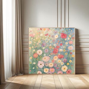 Gustav Klimt Wall Art Print Poster, Klimt Poster Print, Gustav Klimt Painting, Floral Wall Artwork, Botanical Art Print Gustav Klimt Style