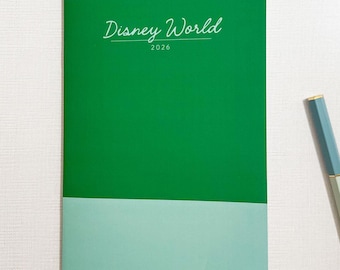 Diario y planificador de viaje personalizado para un solo viaje, bloques de color, colores personalizados.