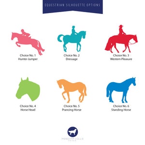 Equestrian Silhouette Personalized Stationery, Set of 10 Flat Note Cards, Custom Colors, Horse Gift image 3