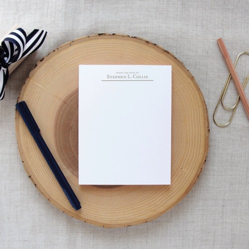 Personalized From the Desk of Notepad Custom Notepads Etsy