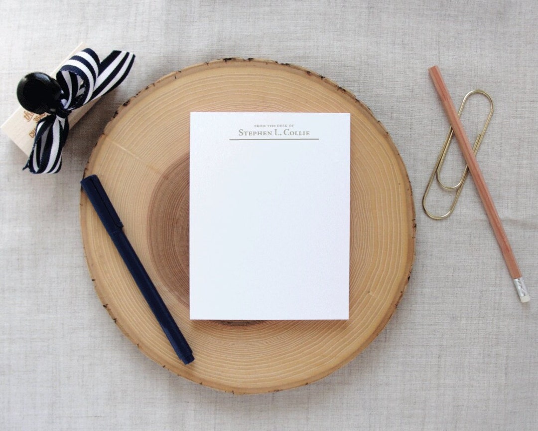 Gentlemen's Personalized Notepad, From the Desk Of, Professional Gift ...