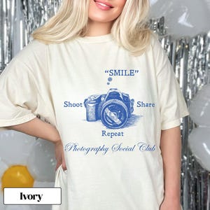 Vintage Camera T-Shirt: Garment-Dyed US Cotton Photography Tee