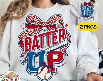Baseball Mom PNG, Batter Up Coquette Bow, Game Day Shirt Design, Baseball Mama Era, Girly Sports Sublimation, Team Mom Digital Download