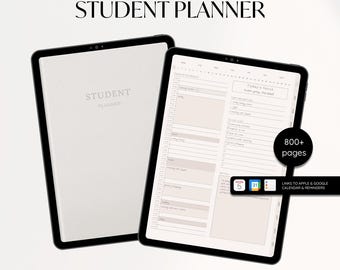 Student Digital Planner, Undated Study Planner Goodnotes, College Planner, Academic Agenda, 2025 2026 Academic Planner, Student Planner iPad