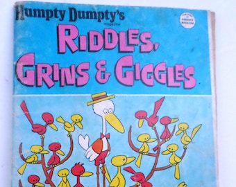 Humpty Dumpty's Riddles, Grins & Giggles Vintage Joke Booklet