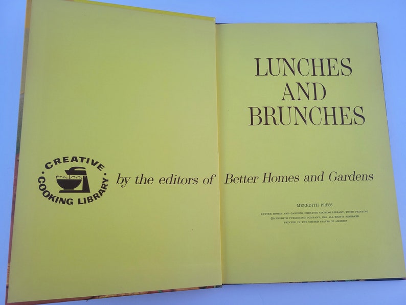 Mittagessen und Brunch Better Homes & Gardens Kochbuch 125 Rezepte 35 Speisepläne 1963 Bild 2