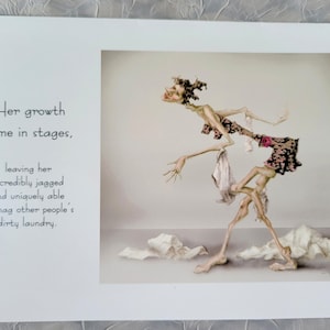 All Occasion Humorous Vintage Greeting Card Her Growth Came in Stages Funny Card