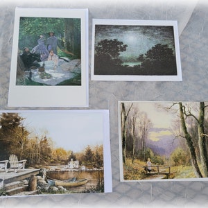 4 Vintage Greeting Cards Any Occasion Blank Inside