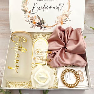Brautjungfern-Geschenkbox, Personalisiertes Willst du meine Brautjungfer sein Geschenkbox-Set, Trauzeugin-Geschenkbox, Trauzeugin-Geschenkbox, Personalisierte Geschenkbox