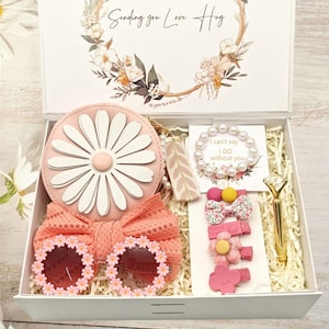 Blumenmädchen Geschenkset, Blumenmädchen Set, Blumen Sonnenbrille, Blumenmädchen Antragsbox, Geburtstagsgeschenke, Kindergeschenke, Blumenmädchen Geschenkbox