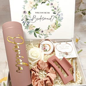 Bridesmaid Gift Box Will You Be My Bridesmaid Maid of Honor Matron of Honor Personalized Bridesmaid Gift Box Set Bridesmaid Proposal