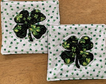 Shamrock Quilted Mug Rug Coaster