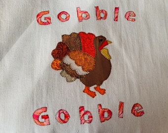 Turkey Placemat/Appliqued Turkey Table Topper/Thanksgiving Turkey Table Topper