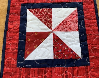 Quilted Table Topper Candle Mat