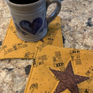 Americana Star Mug Rugs Set of 2 pcs
