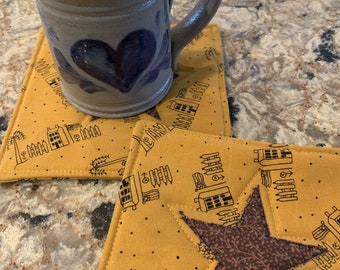 Americana Star Mug Rugs Juego de 2 piezas