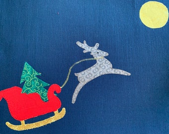 Santa Sleigh Placemat/Christmas Table Topper