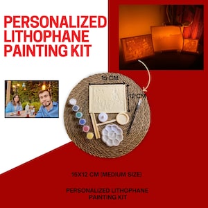 Kit di pittura litofania personalizzata con candela LED – Regalo fotografico stampato in 3D – Arte personalizzata fai da te per coppie e decorazioni per la casa