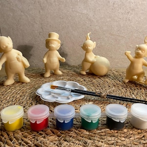 Teletubbies DIY Painting Kit - 3D gedruckte Figuren für Kinder - Malen Sie Tinky Winky, Dipsy, Laa-Laa & Po