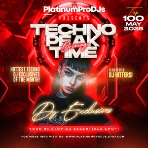 Peaktime Driving Techno Top 100 Tracks From May 2025 [Lossless FLAC 16-bit] Dj Friendly / Digital Download
