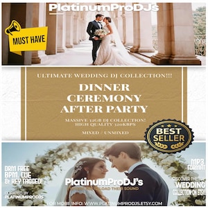 Pacchetto DJ Pro per matrimoni da 4.548 / MP3 320kbps / Pacchetto per cerimonia, cocktail, ricevimento e primo ballo