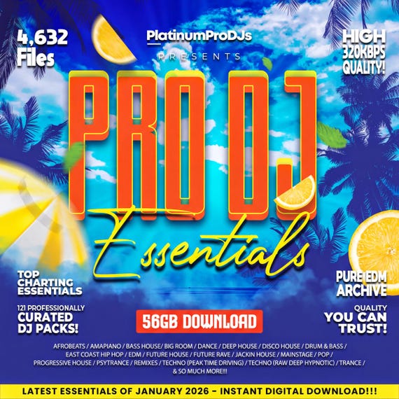 EDM Pro Dance Pack February 2026 [4632 MP3 Format 320kbps] DJ Friendly | Digital Download