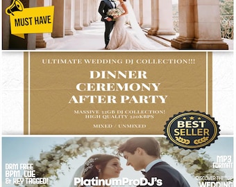 Wedding DJ Pro Pack | 4,548 Ceremony, Cocktail, Reception, First Dance & More Ready Selections | MP3 Digital Download