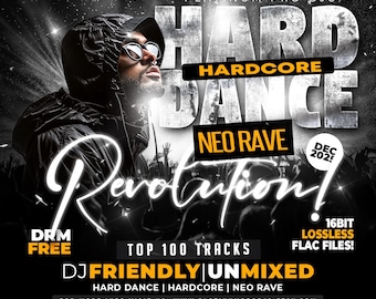 Hard Dance DJ Music Collection • 100 Lossless FLAC Tracks (Digital Download)