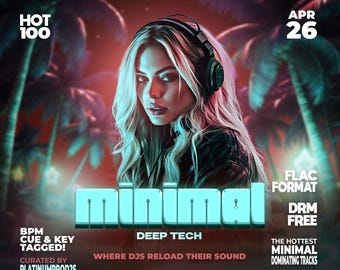 100 Minimal Deep Tech Tracks April 2026 | FLAC 44.1kHz | Stripped-Back DJ Pack