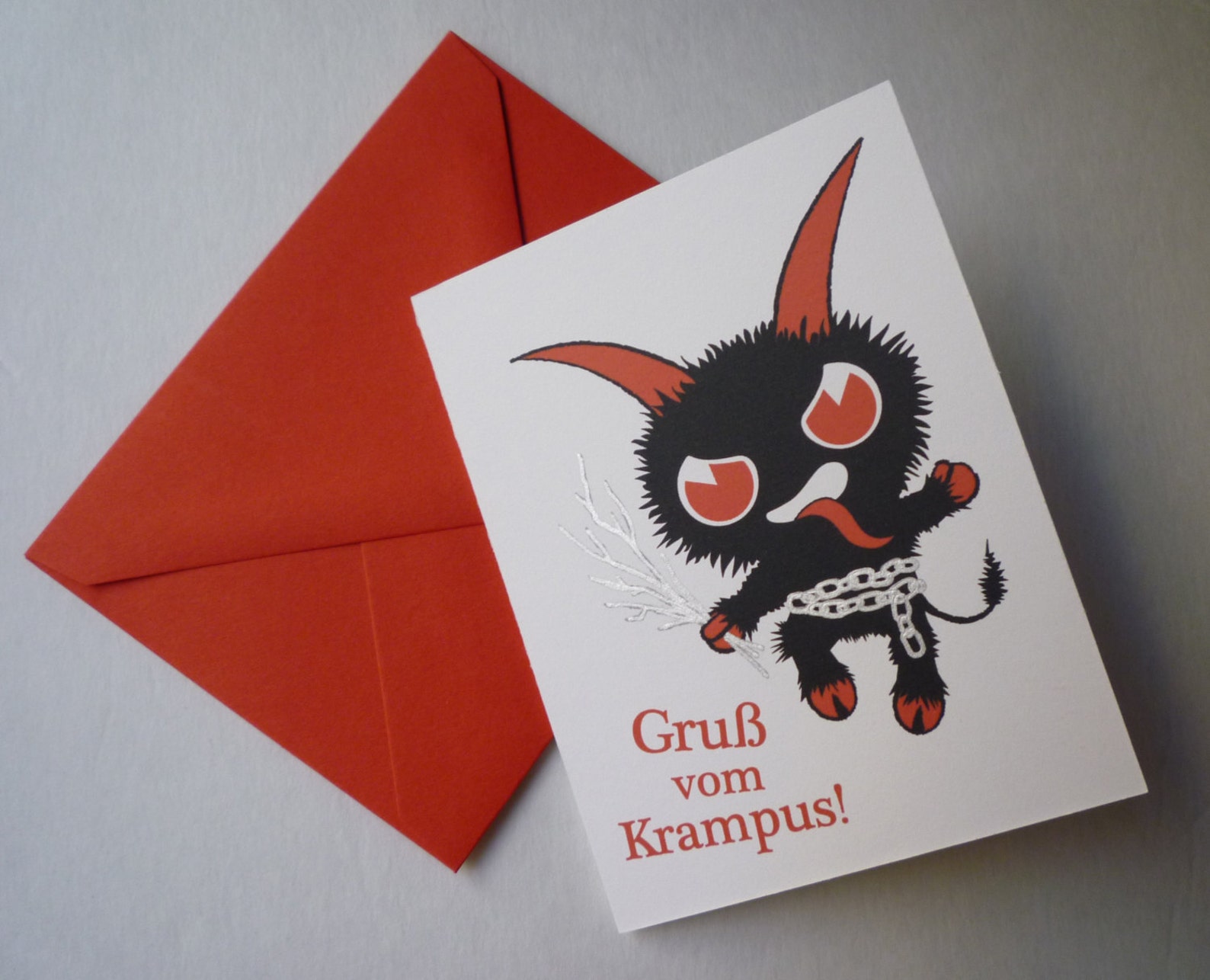 Printable Krampus Christmas Card - Etsy