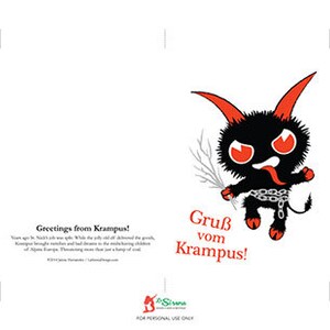 Printable Krampus Christmas Card - Etsy