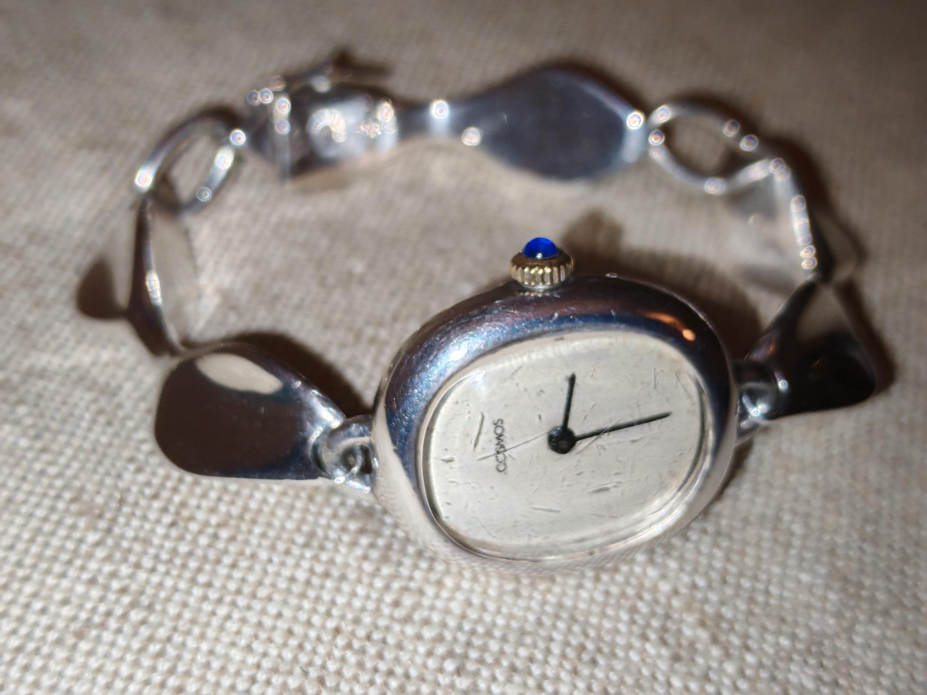 RARE 1970's COSMOS WATCH, Vintage, Solid Silver, Paris. Space