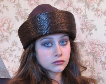 Vintage brown cossack hat