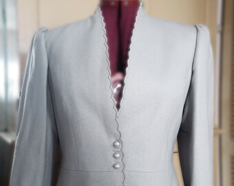 D'oraz 80s wool grey blazer