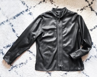 Real leather mesh shirt / coat