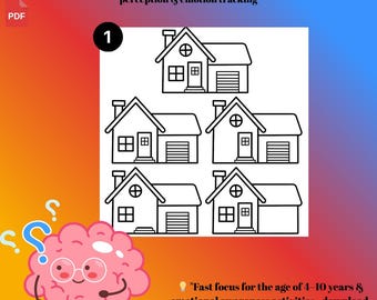 Kids Brain Exercise Workbook – Focus Memory Logic and Visual Skills Printable PDF