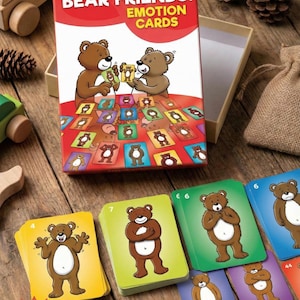 感情のクマカード | 子供向け感情フラッシュカード48枚（PDFダウンロード）