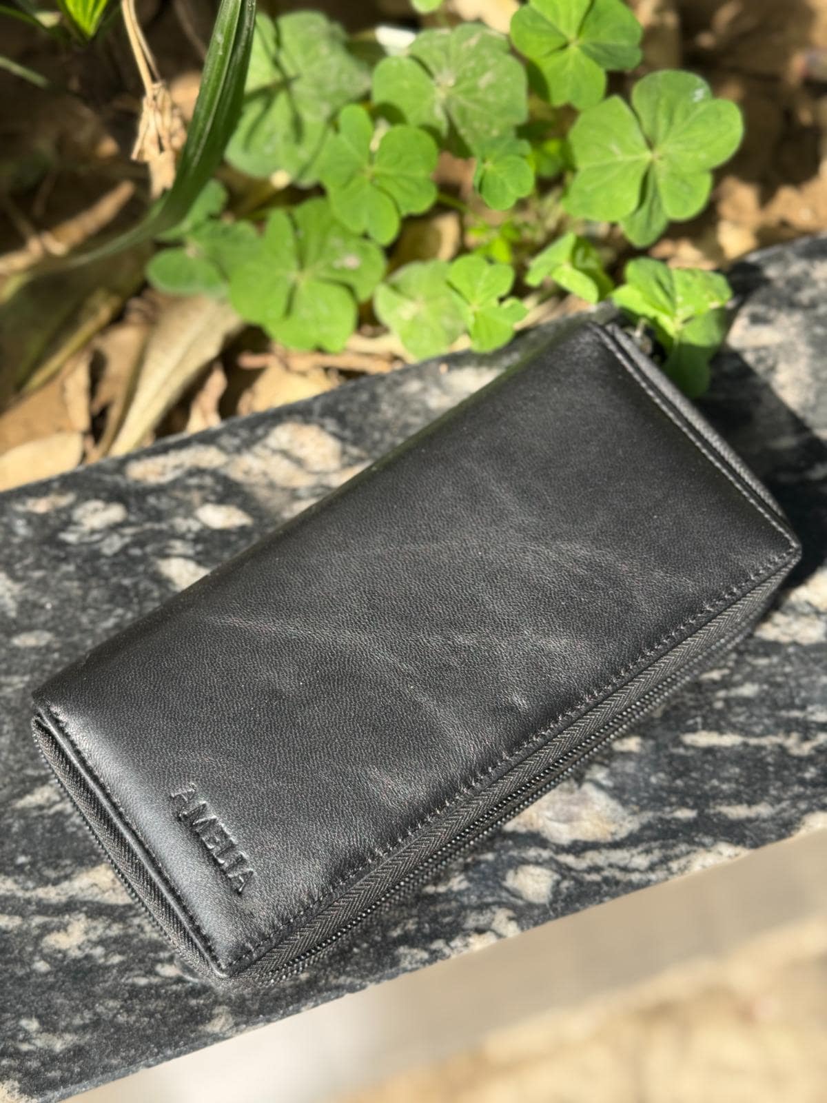 Black Leather Checkbook Wallet: Rfid Protected, Top Grain with Free…