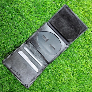 Leather Bi-Fold Badge Wallet for Police & Law Enforcement, Handmade Badge Wallet, ID Badge Holder