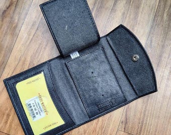 Leather Bifold Badge Holder: Police & Law Enforcement ID Wallet