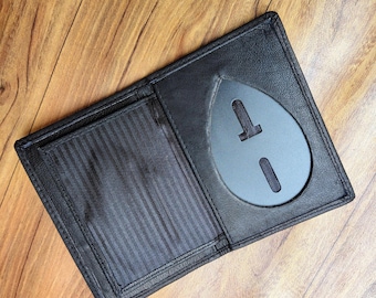 Leather Badge Wallet: Private Investigator, Law Enforcement
