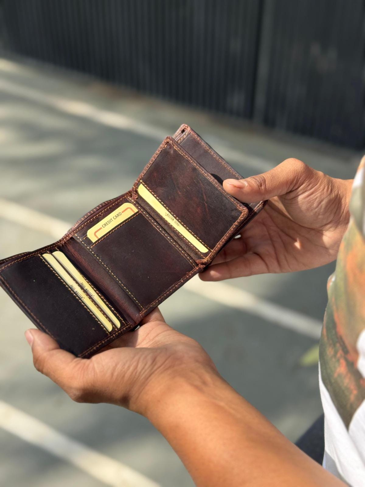 Hunter Leather RFID Wallet, Trifold Wallet With Center ID, Gift for Him ...